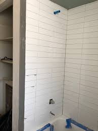 Create a brick, subway, or herringbone pattern to create a unique. Guest Bathroom Tilepalooza One Room Challenge Week 2 S T U D I O G A S P O