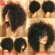 High Quality 100 Virgin Human Hair Full Lace Wig Curly Brazilian Hair Glueless Lace Front African American Short Cu Wig Hairstyles Really Curly Hair Curly Wigs