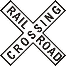 Black And White Rail Road Sign Railroad Crossing Cross Sign Train Rail Cross Locomotive Steam Engine Railroad Crossing Signs Sign Image Crossing Sign
