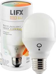 Lifx Mini White A19 Wi Fi Smart Led Bulb With Alexa Siri Microsoft Cortana And Google Assistant White L3a19mw06e26 Best Buy Lifx Led Light Bulb Light Bulb