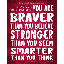 I knew when i met you an adventure was going to happen. Buy Inspirational Journal To Write In Always Remember You Are Braver Than You Believe Stronger Than You Seem Smarter Than You Think Pink With Quotes Encouragement Gifts For
