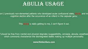 Abulia can refer to the kind of generalized indecision that makes it impossible to choose what flavor ice cream you want, though it was created to name a severe medical disorder that can render a person. Abulia How To Pronounce Abulia With Phonetic And Examples Youtube