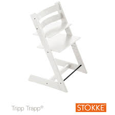 Tripp trapp is an adjustable wooden high chair for children. Chaise Haute Tripp Trapp Blanc De Stokke Chaises Hautes Evolutives Aubert