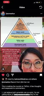 thought everyone might find this interesting considering the hierarchy of  needs is based off of Maslow’s hierarchy of needs ! 💕hope everyone’s  having a good day
