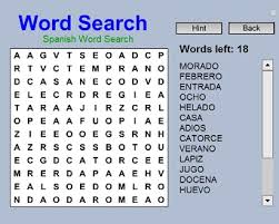 Easy spanish crossword puzzles offers you an entertaining but effective way of expanding your knowledge of the spanish language and culture. Spanish Word Search Free Brain Game
