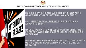 The address of high commission of malaysia in singapore is level 15, west wing, the icon, no 1, jalan 1, 68 jalan tun razak, pudu, 50400 kuala lumpur, federal territory of kuala lumpur, malaysia. Immigration Section Announcement Home Portal