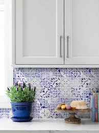 Mosaic tile come in sheets with a mesh backing to make it easy to install. 113 Blue Backsplash Ideas Beach Style Layouts Tips Advice
