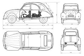 Car Citroen 2 CV : the photo thumbnail image of figure drawing pictures  schematize car