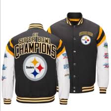 Nfl Jackets Coats Mens Pittsburgh Steelers Home Team Varsity Jacket Poshmark