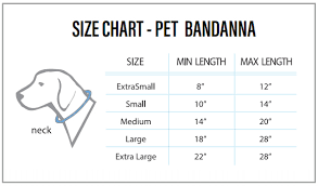 dog bandana size chart jpg