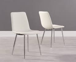 This helps to prevent marking your floor and scratches on the chair legs. Mark Harris Hatfield White Faux Leather Dining Chair With Chrome Legs Pair Cfs Furniture Uk
