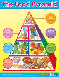 easy2learn food pyramid learning chart school poster