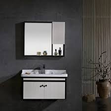 The cabinet is built from solid oak wood with a grade a wood veneer in a deep espresso finish. New Modern Design Bathroom Vanities With Tops Wash Basin Mirror Cabinet Aluminum Bathroom Cabinet With Mirror Cabinets Sink From China Tradewheel Com