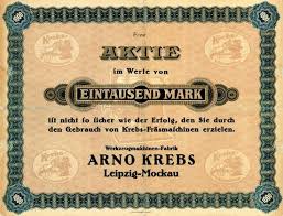 HWPH AG - Historische Wertpapiere - Werkzeugmaschinenfabrik Arno Krebs