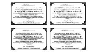 Karena itu, tidak wajib bagi ibunya atau anak yang diakikahi untuk menunaikannya. Contoh Ucapan Berkat Syukuran Aqiqah Pdf