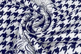 Check spelling or type a new query. Scuba Pique Houndstooth Flower Blue White Yes Fabrics