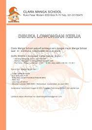 Mempermudah anda untuk mendapatkan info terupdate tentang lowongan pekerjaan🌐 partner : Clara Manga School On Twitter Lowongan Kerja Lowongankerja Tangerang Bsd Bsdcity Tangerangselatan
