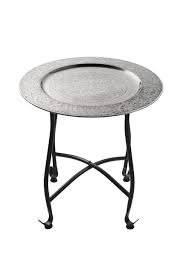 Bjorn folding tray table grey white side living room wooden tv desk small best dining 18 compact tables for round teak garden coffee malay 39 00. Moroccan Style Folding Small Metal Side Table Sule 40cm Round Sofa Side Tables As Oriental
