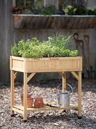 Vegtrug Elevated Divided Wood Herb Planter Box Gardener S Supply Raised Herb Garden Herb Garden Boxes Herb Planter Box
