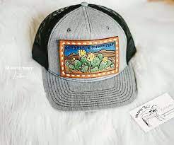 Pin By Chelsea Kampa On Leather Rodeo Outfits Leather Patches Trucker Hat