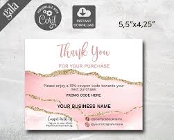 It is usually written as a standard business letter or personal letter and it is recommended that its length shouldn't exceed one. Editable Thank You For Your Purchase Thank You Card Template Order Insert Cards Download And P In 2020 Thank You Card Template Label Templates Candle Label Template