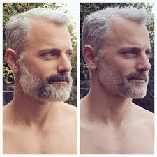 beard or #scruff ?? ... #silverfox #grahamcracker #shave #trim #pose  #funwithfacialhair