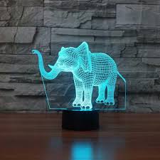 Elephant 3d Illusion Lamp Elephant Night Light 3d Illusion Lamp 3d Illusions