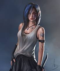 Artstation Blue Lotus Trung Bui Weibliche Charaktere Cyberpunk Kunst Kunst Madchen