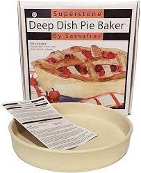 The fantastic supreme pizza kit gives you everything you need to turn even a frozen pizza into a scrumptious, cheesy get ready for loads of kitchen capers with the flower cake kit from sassafras. Amazon Com Sassafras Superstone Deep Dish Pizza Pie Baker Natural Home Kitchen