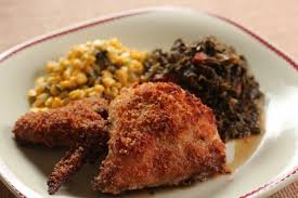 Once the oil reaches 320 f, coat the chicken pieces in the batter completely and place in hot oil. Jean Anderson S Oven Fried Chicken With Sides Sara Moulton