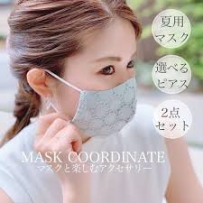医療用帽子 ターバンキャップ パープルチェック マスク 夏 マスク ハンドメイド