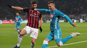 Krzysztof piatek of ac milan celebrates after scoring a gaol during the serie a football match between ac milan and cagliari calcio. Coppa Italia Neuzugang Krzysztof Piatek Schiesst Ac Milan Ins Halbfinale Eurosport