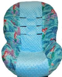 Velcro Easy On And Off Little Mermaid With Turquoise Minky Dot Center Toddler Car Seat Cover No Disassem Little Mermaid Baby Disney Baby Clothes Baby Disney
