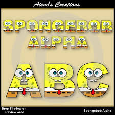 Spongebob Alphabet Letters Numbers Clip Art Graphics Etsy Spongebob Birthday Spongebob Crafts Spongebob Birthday Party