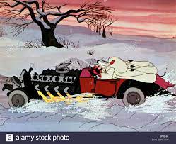 Yeah the name cruella de vil is way obvious to be a real name. Cruella De Vil Mit Einer Dalmatiner 101 Dalmatiner 1961 Stockfotografie Alamy
