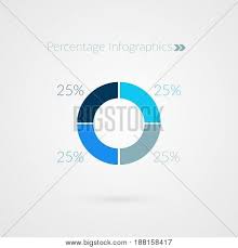 25 Percent Blue Pie Vector Photo Free Trial Bigstock