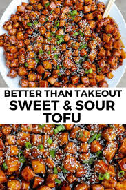 Sweet Sour Tofu Recipe Tasty Vegetarian Recipes Tofu Recipes Vegan Vegetarian Vegan Recipes