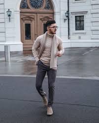 Shop for dark brown or black chelsea boots for a formal occasion or pull on a pair of taupe or tan boots for casual weekend style. Beige Scarf With Beige Suede Chelsea Boots Outfits For Men 10 Ideas Outfits Lookastic