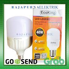 Lampu led tl ring 36 watt pengganti tl ring konvensional 40wrp110.000: Jual Lampu Led Bulb Jumbo Ecoking 40w 40 Watt Super Terang Di Lapak Rajapurna Elektrik Bukalapak