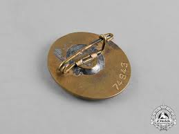 Images may not be used or reproduced without our permission. Germany Nsdap A Golden Party Badge Small Version By Josef Fuess