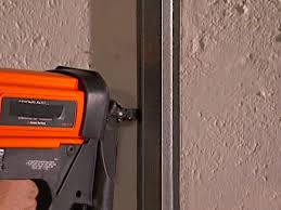 The cabinets were donated (they are new) and are the typical inexpensive melamine coated particle board. How To Hang Drywall On A Cinderblock Wall How Tos Diy