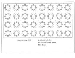 Tent Layouts Seating Capacity Chart Aa Party And Tent