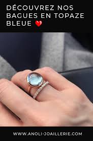 Bague Topaze Bleue Pierre Naturelle Bague Topaze Bague Topaze Bleue