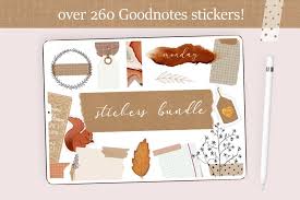 A png sticker sheet has all the sticker designs in one larger png image file. Digital Stickers Bundle Autumn Vibes Goodnotes Png 301646 Objects Design Bundles