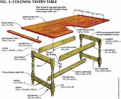 Tavern Table Plans Tavern And Table Colonial Sketchup Woodworking