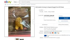 First the fish were so small and was. A Bts Meal Chicken Mcnugget That Looks Like Among Us Is Up To 30 269 69 On Ebay Esquire Middle East