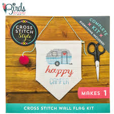 Anyway this counted cross stitch kit takes care of all the holidays in one kit. Happy Camper Flag Cross Stitch Kit Hobby Lobby 1621200