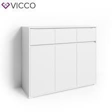 Hochglanz elemente, mit füßen, mit schubladen, optional led beleuchtung, push to open, zum zusammenbauen. Vicco Kommode Ruben Weiss Schubladen 120 Cm Real De