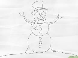 How To Draw A Snowman Draw A Snowman Easy Drawings Xmas Drawing
