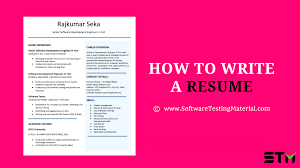 How To Write A Resume Freshers Experienced Software Testing Material